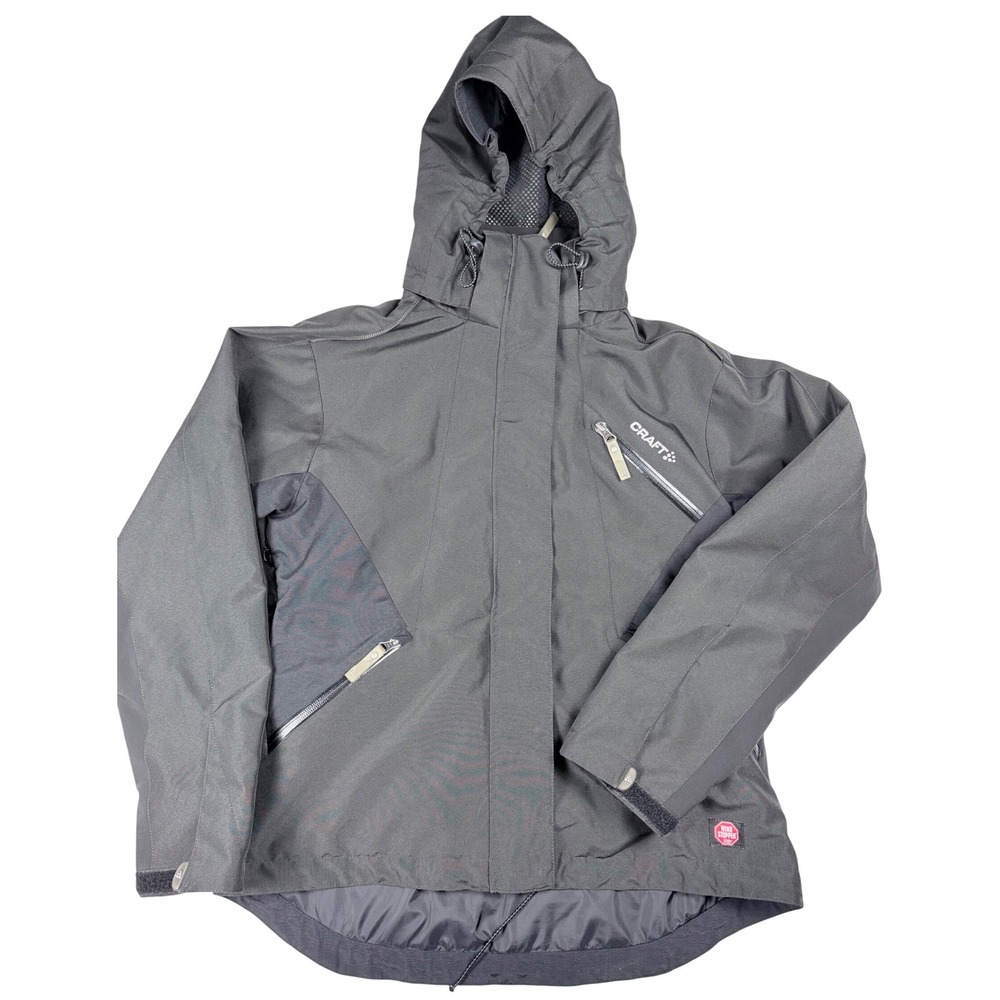 Craft L3 Protection Gore Windstopper Hooded Jacket Women Black Sz 38 M Ski Hike